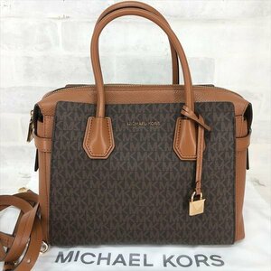 MICHAEL KORS マイケルコース MERCER トップジップ ベルテッド サッチェル スモール MKシグネチャー 2WAY バッグ LU632023101102