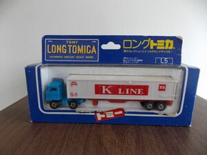 # 432 ロングトミカ　”K”　LINE　日野セミトレーラー　40ft(フィート）未使用に近い！