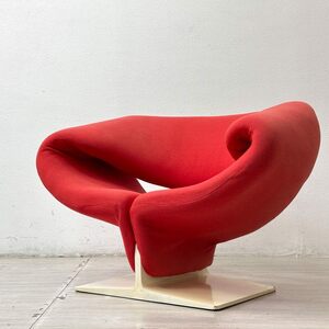 ● アーティフォート Artifort リボンチェア Ribbon Chair ビンテージ ラウンジチェア ピエール・ポラン 名作 希少ウッドベース