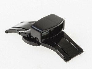 汎用 腕時計 交換用 パーツ 合金製 Dバックル バタフライバックル ダブルタイプ 幅16mm #ブラック