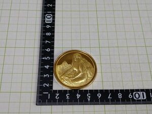フランス　造幣局製　ルノワール　裸婦像 純金仕上げ　ヴェルメイユ　銀品位９２５　約３３ｇ　コイン　スーベニア　