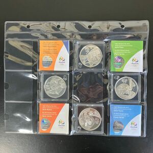 2016 リオ オリンピック開催記念 5レアル 銀貨 4種セット　記念メダル 美品　ブラジル　★17