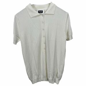 D&G DOLCE&GABBANA ドルチェアンドガッバーナ　　レディース　ホワイト　半袖 ポロシャツ　Tシャツ トップス