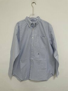 Nanamica ナナミカ nisica Stripe BD Shirt Gray 長袖シャツ ロゴ シャツ 希少 中古 コットン Mサイズ