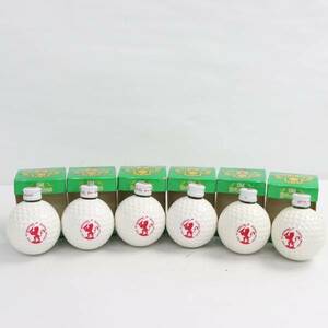【6本セット】オールド セント アンドリュース ゴルフボール型 ミニチュアボトル 43％ 50ml 陶器（総重量 674g）T24D140061