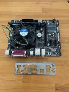 【中古動作品】マザーボード：GIGABYTE GA-H81M-DS2 CPU：intel i3 4160(3.6GHz) メモリ1GB リアパネル CPUファン 自作 パソコン