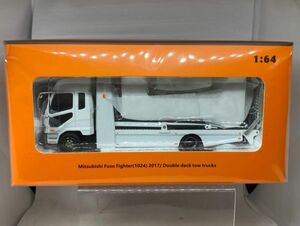 GCD 1/64 313 三菱ふそう ファイター トランスポーター トラック ダブルデッカー FUSO FIGHTER 1024 2017 DOUBLE DECK 積載車