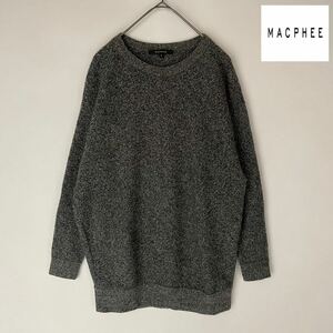 MACPHEE マカフィー 美品 カシミヤ混 ニット TOMORROWLAND トゥモローランド トップス プルオーバーニット クルーネック グレー size 1