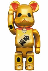 東京限定 400% & 100% BE@RBRICK 招き猫 金メッキ 金運 参 ベアブリック MEDICOM TOY メディコムトイ 弐 ペコちゃん 開運 招福 銀 1000 金