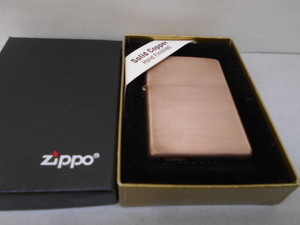 Solid Copper 銅無垢Zippo　2002年製　未使用　変色があります。