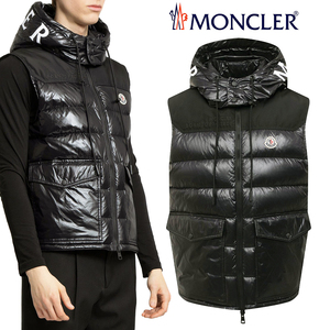 送料無料 22 MONCLER モンクレール 1A00150 53A0E ブラック GENICHI ロゴ ダウンベスト size 1