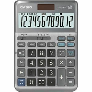 【新品】カシオ 軽減税率電卓 12桁デスクタイプ DF-200RC-N 1セット(3台)