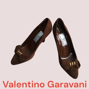 ★人気★ Valentino Garavani ヴァレンティノ ガラヴァーニ イタリア製 パンプス ダークブラウン ハイヒール