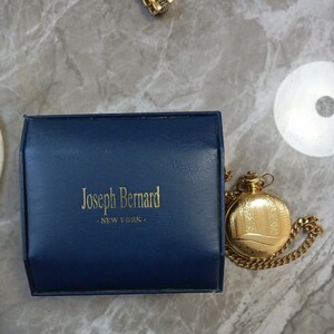 【1円スタート】Joseph Bernard quartz pocket watch.　懐中時計　レトロ　ジャンク
