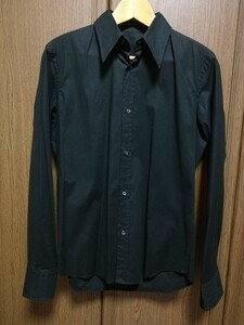 【試着程度　美品】コスチュームナショナルオム　CoSTUME NATIONAL HOMME　長袖シャツ　ブラック　サイズ４４　イタリア製