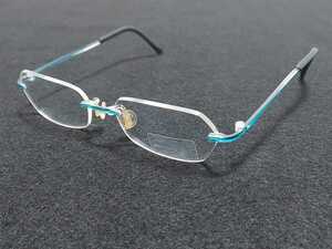 新品 AIRLIST エアリスト　日本製　ホヤ　HOYA メガネ　眼鏡　高級感　上品　ツーポイント　超弾性　軽い　　水色