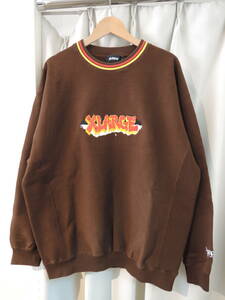 X-LARGE XLARGE エクストララージ GRAFFITI CREWNECK SWEAT ブラウン クルーネック Lサイズ 人気商品 再値下げしました！