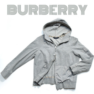 BURBERRY 三陽商会■ノバチェックパイピング　パーカー　フーディ　長袖トップス　レディース1　グレー　バーバリー