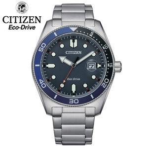 CITIZEN シチズン エコドライブ ECO-DRIVE AW1761-89L ソーラー ネイビー アナログ カレンダー 日本製ムーブメント ダイバーデザイン