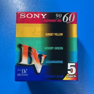 ★送料無料③★SONY 5DVM60RCX ６０分　LPモード９０分　カラースケルトンカセット 5本パック MiniDV ME DVM60　ソニー