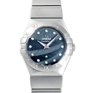 オメガ OMEGA コンステレーション 27 MM 123.10.27.60.53.001 ブルー文字盤 新品 腕時計 レディース