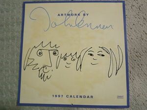 ジョンレノン　イラスト　ARTWORK BY JOHN LENNON　1997　CALENDAR　カレンダー