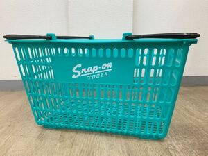 ☆スナップオン☆ 限定 プラスチックカゴ ティールグリーン エコバッグ ショッピングバスケット
