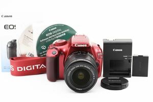 【大人気カラー】 Canon キヤノン EOS Kiss X50 レンズキット レッド EF-S 18-55mm F3.5-5.6 IS II デジタル一眼カメラ #292