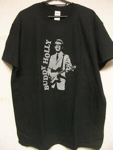 即決★新品バンドＴシャツ★バディ・ホリー★BUDDY HOLLY★ブラックボディ×グレープリント★S/M/L/XLサイズ対応可能