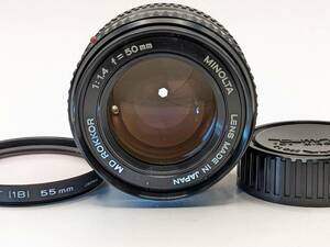 ★極上品★ MINOLTA ミノルタ MD ROKKOR 50mm F1.4 前期型−Ⅰ型 単焦点 オールドレンズ #1339