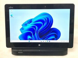 ●[Windows11] クレードル付 富士通 ARROWS Tab Q616/P フルHDタブレットPC (Core m3-6Y30 0.9GHz/4GB/M.2 SSD 128GB/Wi-Fi/Webカメラ)