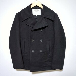 H7109AL USA製 FIDELITY フィデリティ サイズS ピーコート Pコート ウールコート ブラック 黒 メンズ 古着 アメリカ製 ショート丈コート