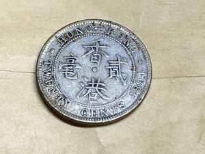 イギリス領香港　20セント銀貨　1894年　美品　希少　レアコイン　古銭　アジア　外国コイン　銀幣　中国