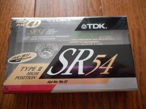 TDK SR54　TYPEⅡ ハイポジション 54分カセットテープ 当時物 昭和レトロ　未開封