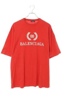 バレンシアガ BALENCIAGA 544271 TCV25 サイズ:XS BBロゴプリントオーバーサイズTシャツ 中古 SS13