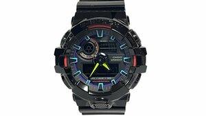 1円●未使用箱付き●動作OK●カシオ●G-SHOCK GA-700RGB●ブラック×レッド×ブルー 赤青 黒 メンズ腕時計 アナデジ クオーツ