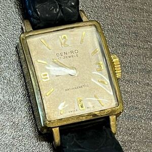 デンロ手巻き時計　DEN-RO手巻きヴィンテージ腕時計稼働品　オメガ　ラドー　スイス製　アンティーク　機械式腕時計