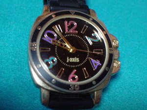 珍品　デザイン　J-AXIS　SUN　FLAME　AL1182　腕時計　ブラック　JAPAN　MOVT　