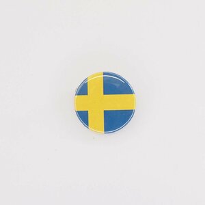 Button badge 25mm Swedish flag 缶バッジ スウェーデン国旗柄 Vespa Lambretta ベスパ ランブレッタ 50S 100 et3 GTR RALLY PX200E 160GS