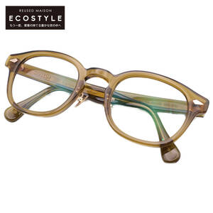 【1円/美品】 MOSCOT モスコット LEMTOSH OLIVE BROWNメガネフレーム 眼鏡 49□24-145