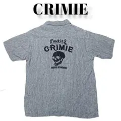 CRIMIE スカル刺繍半袖シャツ麻100%日本製クライミールード系