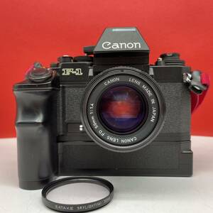 □ Canon New F-1 フィルムカメラ 一眼レフカメラ ボディ New FD 50mm F1.4 レンズ シャッター、露出計OK AE POWER WINDER FN キャノン