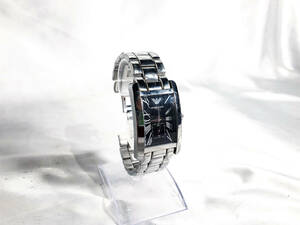 ◎★ 中古★EMPORIO ARMANI/エンポリオアルマーニ　腕時計　黒文字盤　クォーツ【AR-0156】DEZO