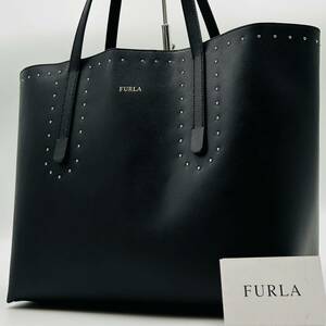 1円 〜【未使用級】入手困難品 フルラ FURLA トートバッグ ビジネスバッグ ブリーフケース A4 2way ブラック レザー メンズ レディース