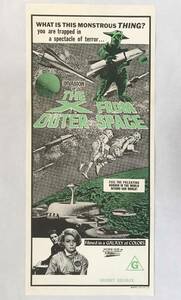 ★即決！貴重「 宇宙大怪獣ギララ 」オーストラリア初公開時 古い映画ポスター The X from Outer Space Original Daybill Australia Poster