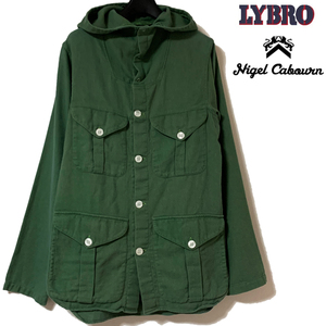 未使用 タグ付き NIGEL CABOURN LYBRO フード ジャケット 44 カーキ グリーン 緑 シャツ パーカー ナイジェルケーボン ライブロ