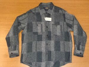 東洋 SUGAR CANE グラデーション パッチワーク ワークシャツ[黒XLサイズ/東洋エンタープライズ シュガーケーン Add Human Labor SC29178