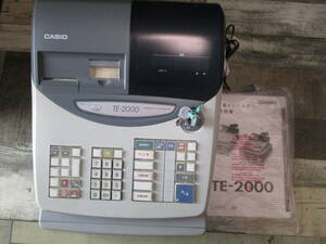 カシオ　TE-2000　レジスター　使用していたものの買取品　こちらでは通電確認のみです。
