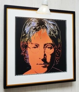 ジョン・レノン/アンディ・ウォーホル/John lennon/Andy Warhol/Menlove Avenue/John&Yoko/Beatles/メンローヴ・アヴェニュー/額付