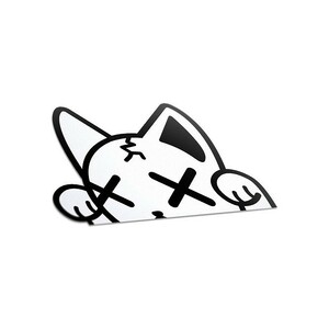 ネバーコンテント　ゴーストキャット 1枚　リフレクティブ 反射 ネコ 猫 USDM JDM アニメ ステッカー ネバコン なめ猫 NEVER CONTENT